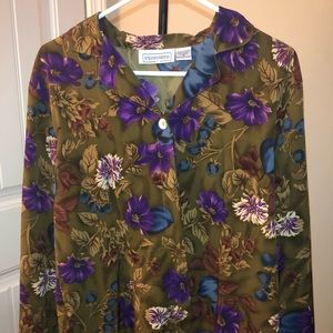 Long sleeve blouse button down